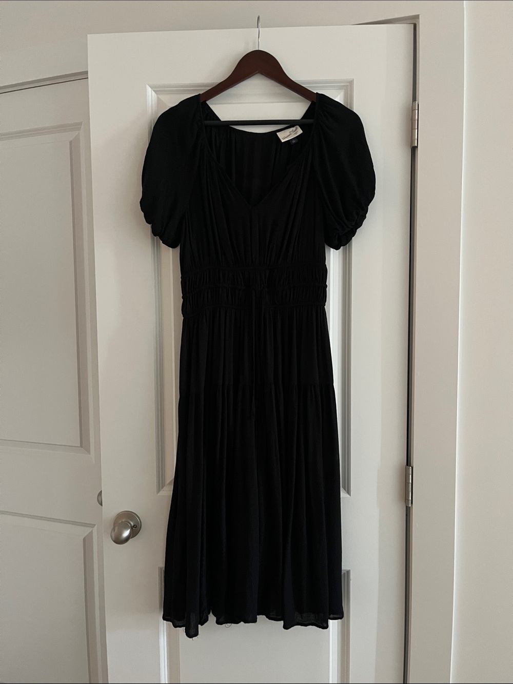 Universal Thread Black Boho Tie Waist Dress